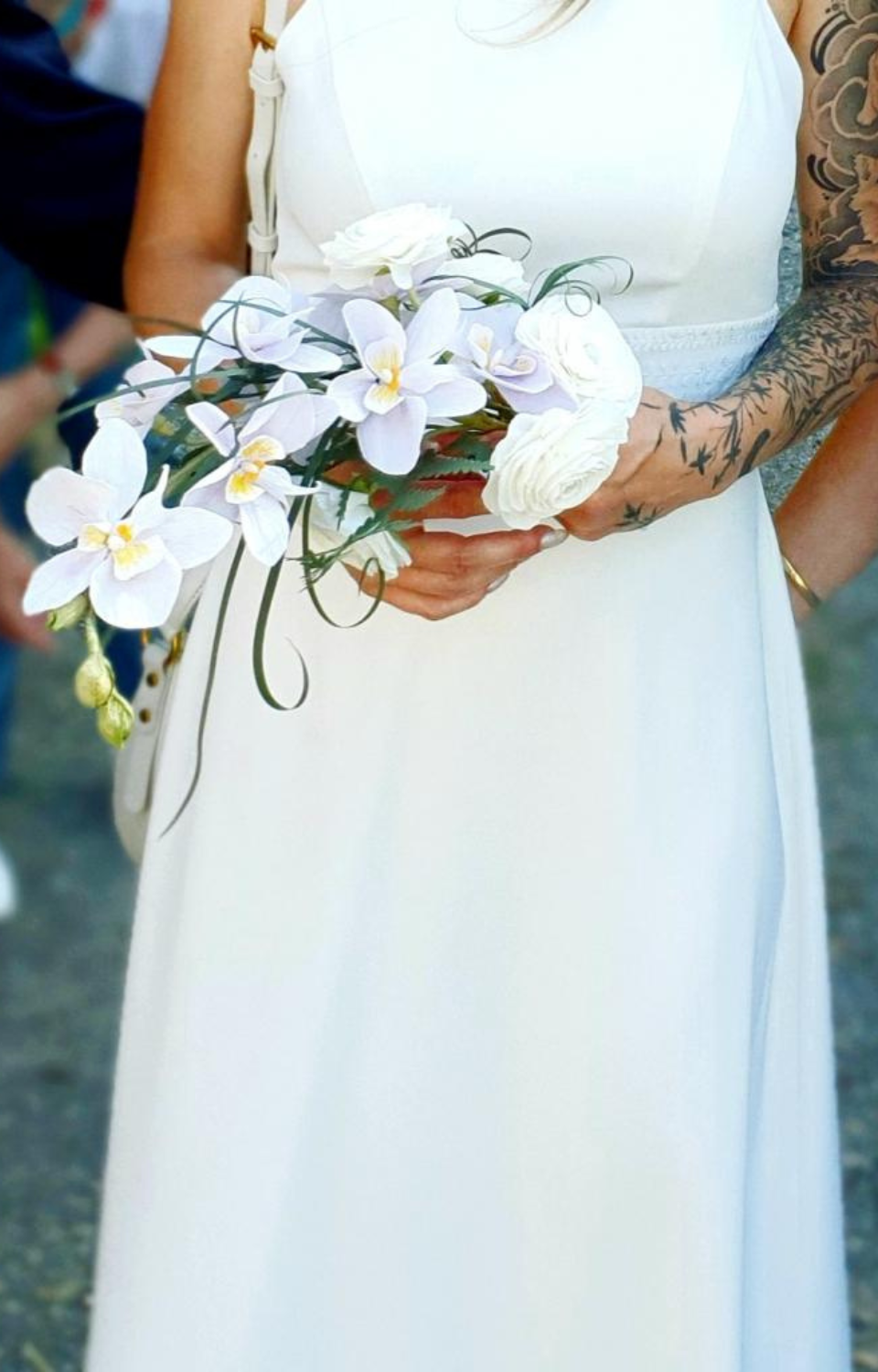 mariage bouquet orchidée papier