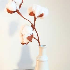 Fleur de coton en papier