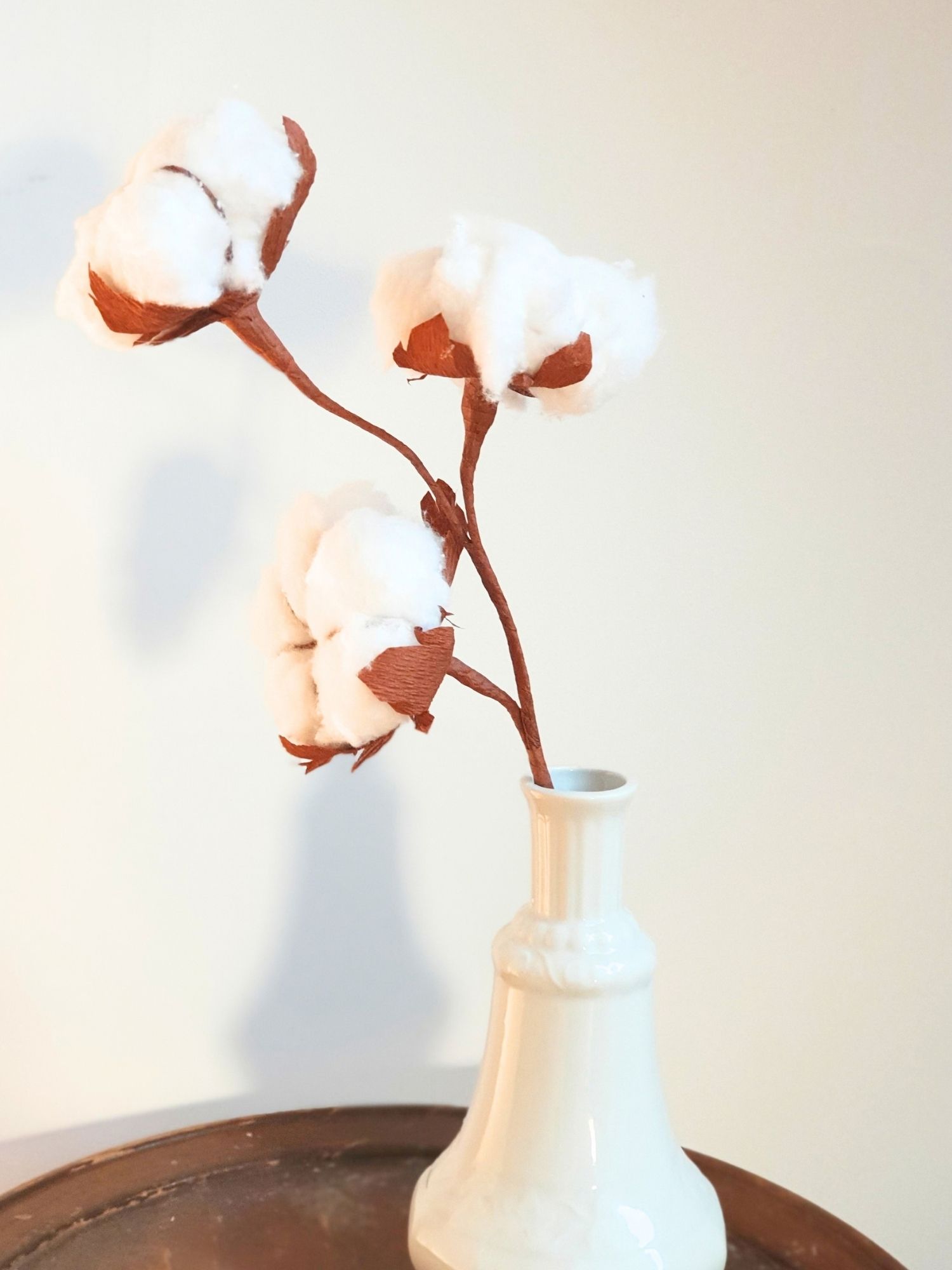 Fleur de coton en papier