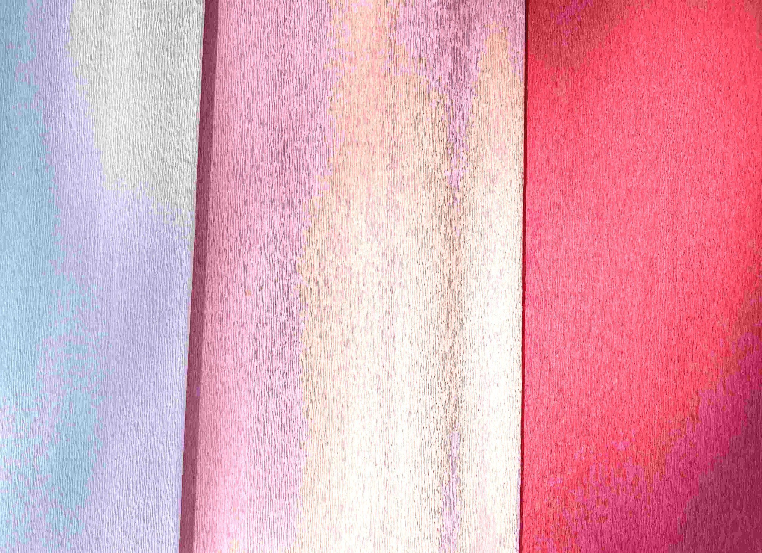 Papier crépon nuance de rose