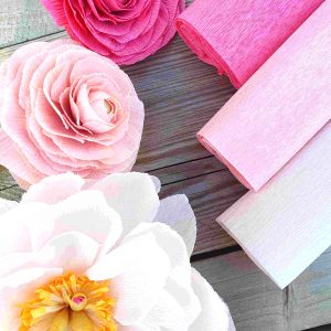 Papier crépon -fleur en papier
